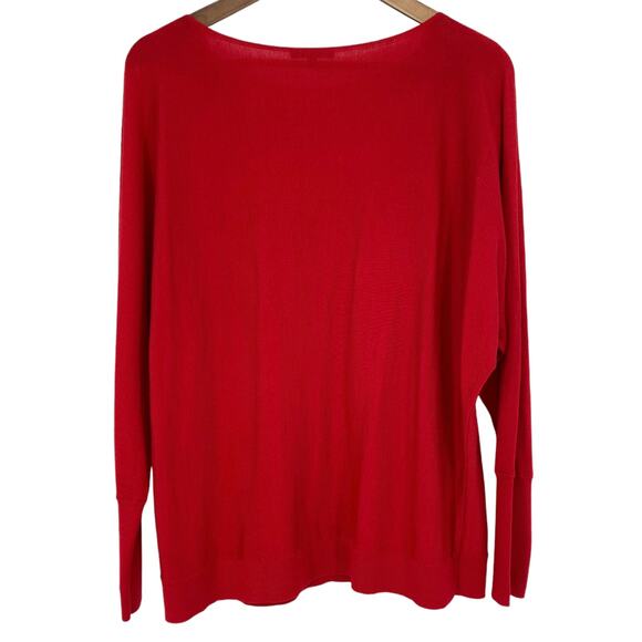 LAFAYETTE 148 NEW YORK Wool Silk Blend Dolman Long Sleeve Lightweight Sweater XL - Picture 6 of 8